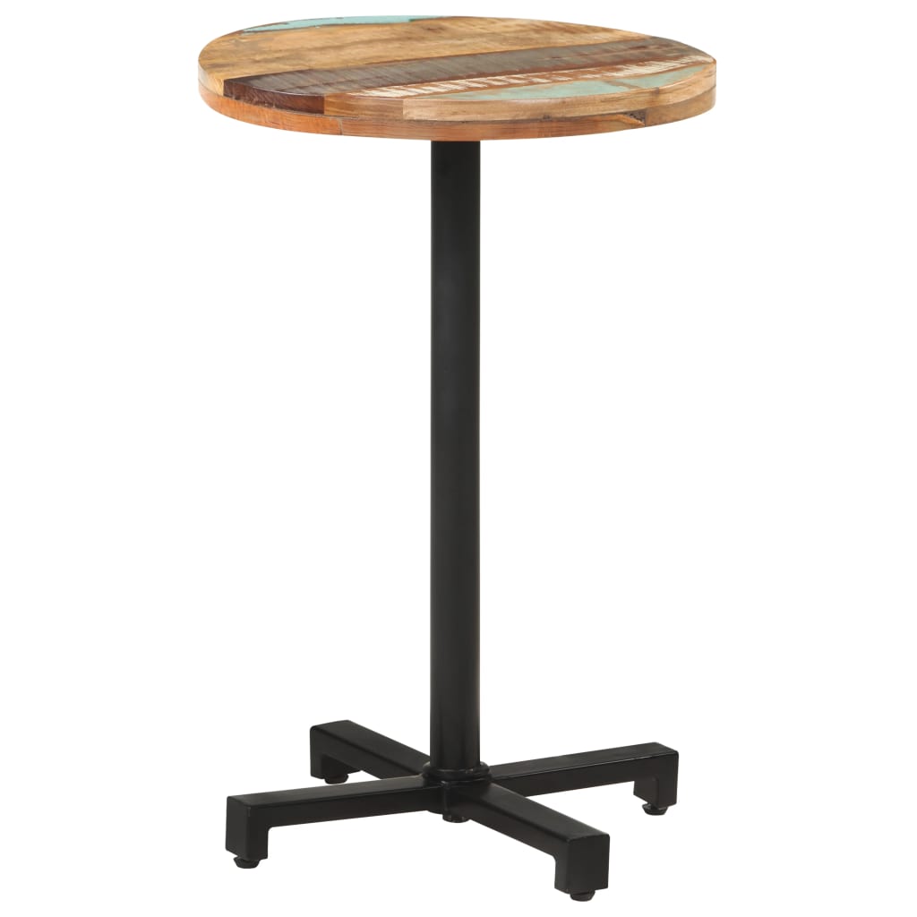 Bistrotisch Rund Ø50x75 cm Altholz Massiv