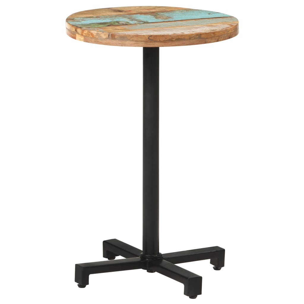 Bistrotisch Rund Ø50x75 cm Altholz Massiv
