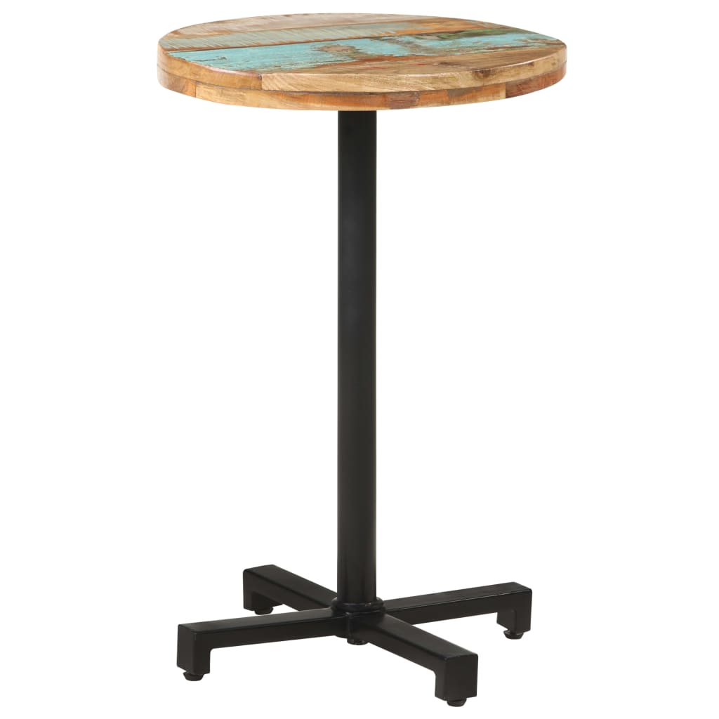 Bistrotisch Rund Ø50x75 cm Altholz Massiv