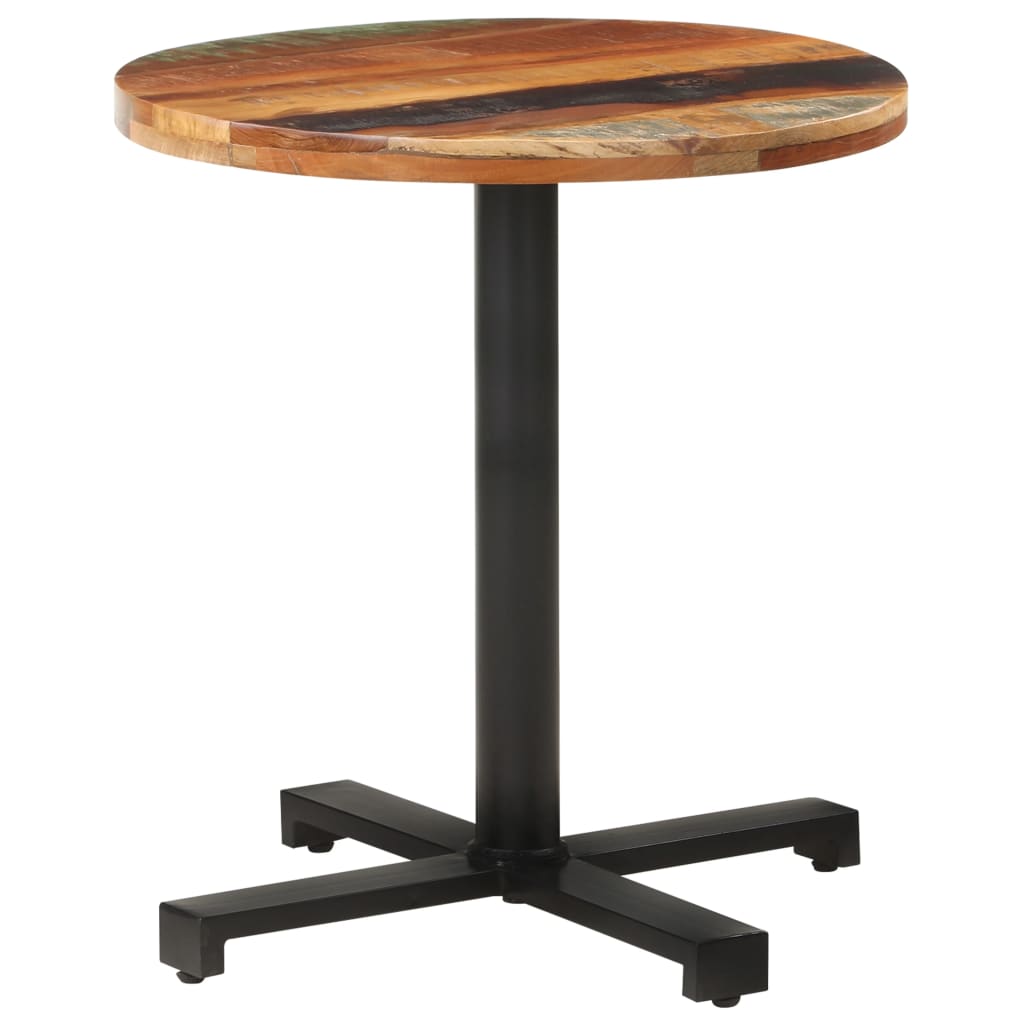 Bistrotisch Rund Ø70x75 cm Altholz Massiv