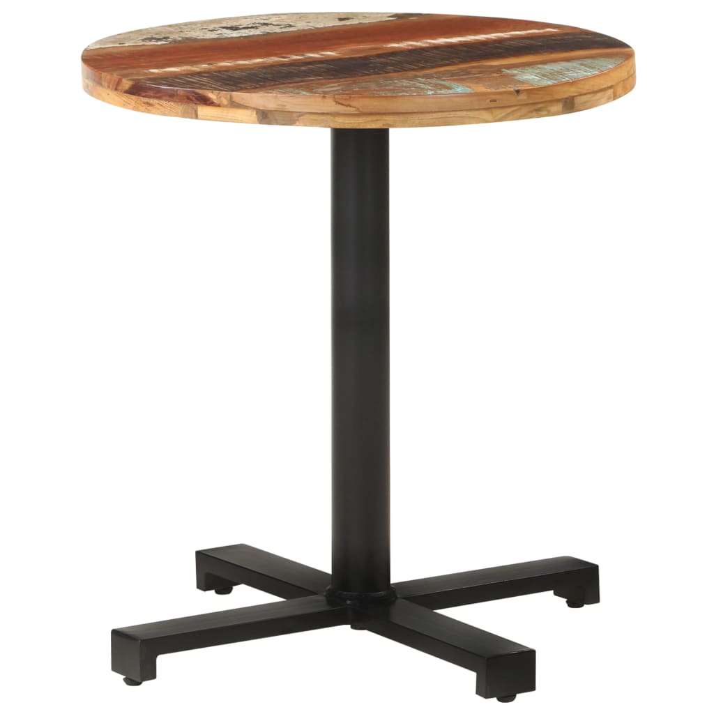 Bistrotisch Rund Ø70x75 cm Altholz Massiv