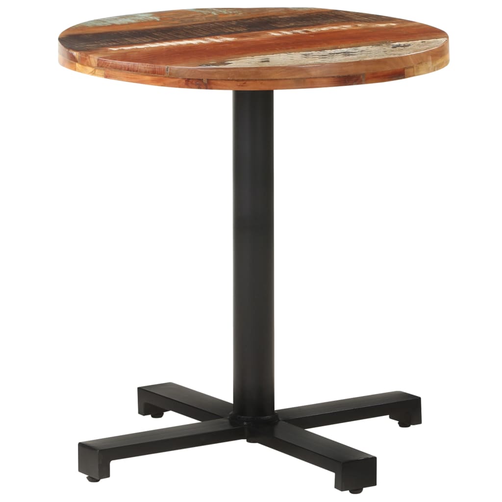 Bistrotisch Rund Ø70x75 cm Altholz Massiv
