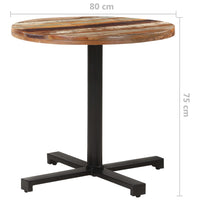 Thumbnail for Bistrotisch Rund Ø80x75 cm Altholz Massiv