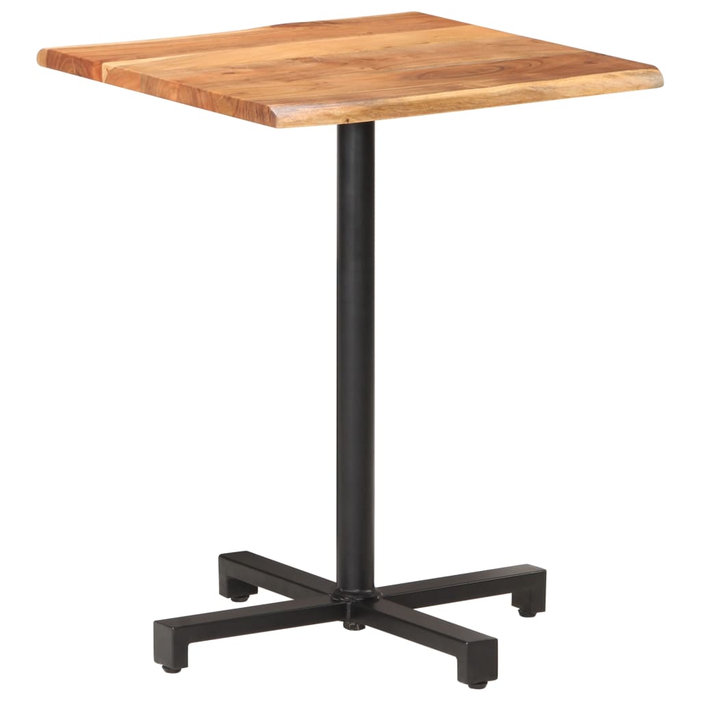 Bistrotisch mit Baumkanten 60x60x75 cm Akazie Massivholz