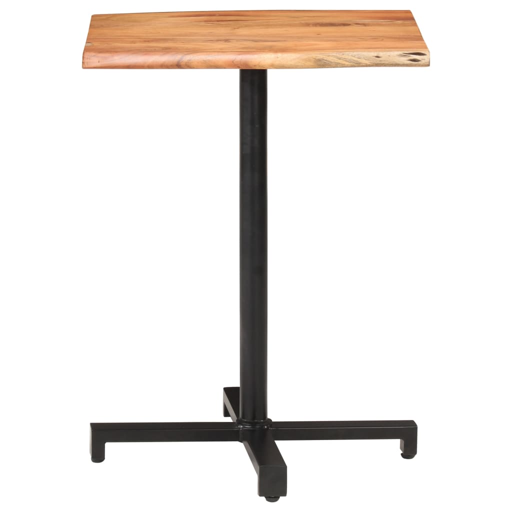 Bistrotisch mit Baumkanten 60x60x75 cm Akazie Massivholz