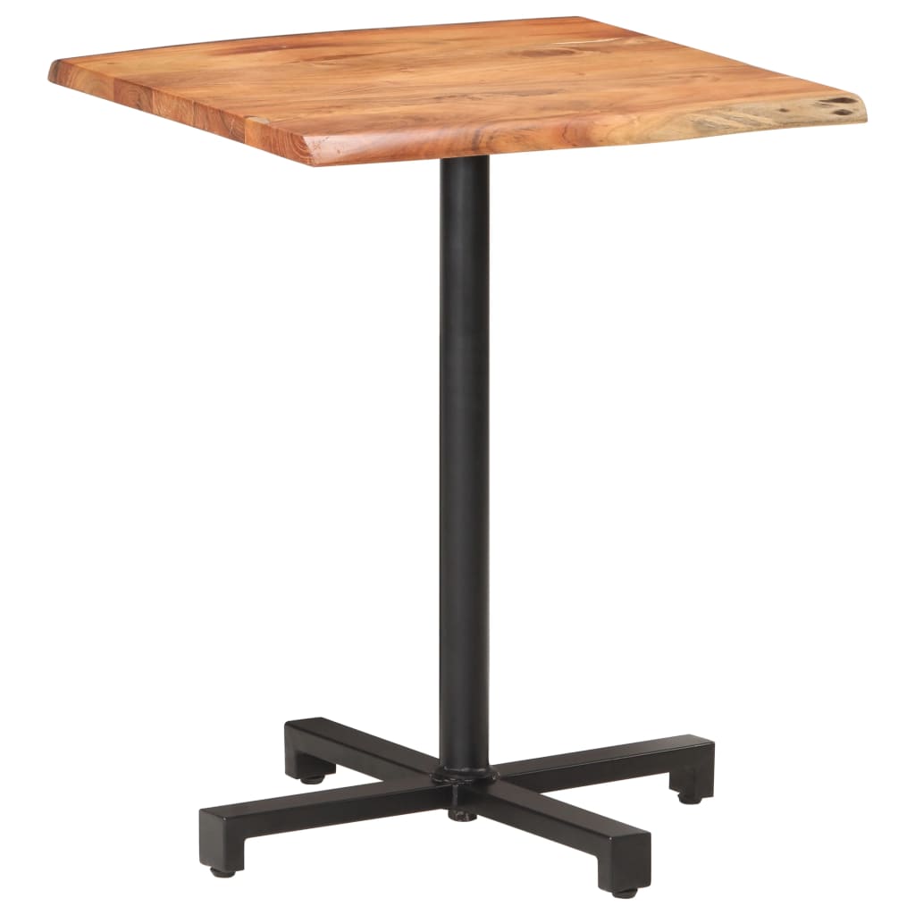 Bistrotisch mit Baumkanten 60x60x75 cm Akazie Massivholz