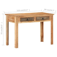 Thumbnail for Schreibtisch 110x50x75 cm Recyceltes Massivholz