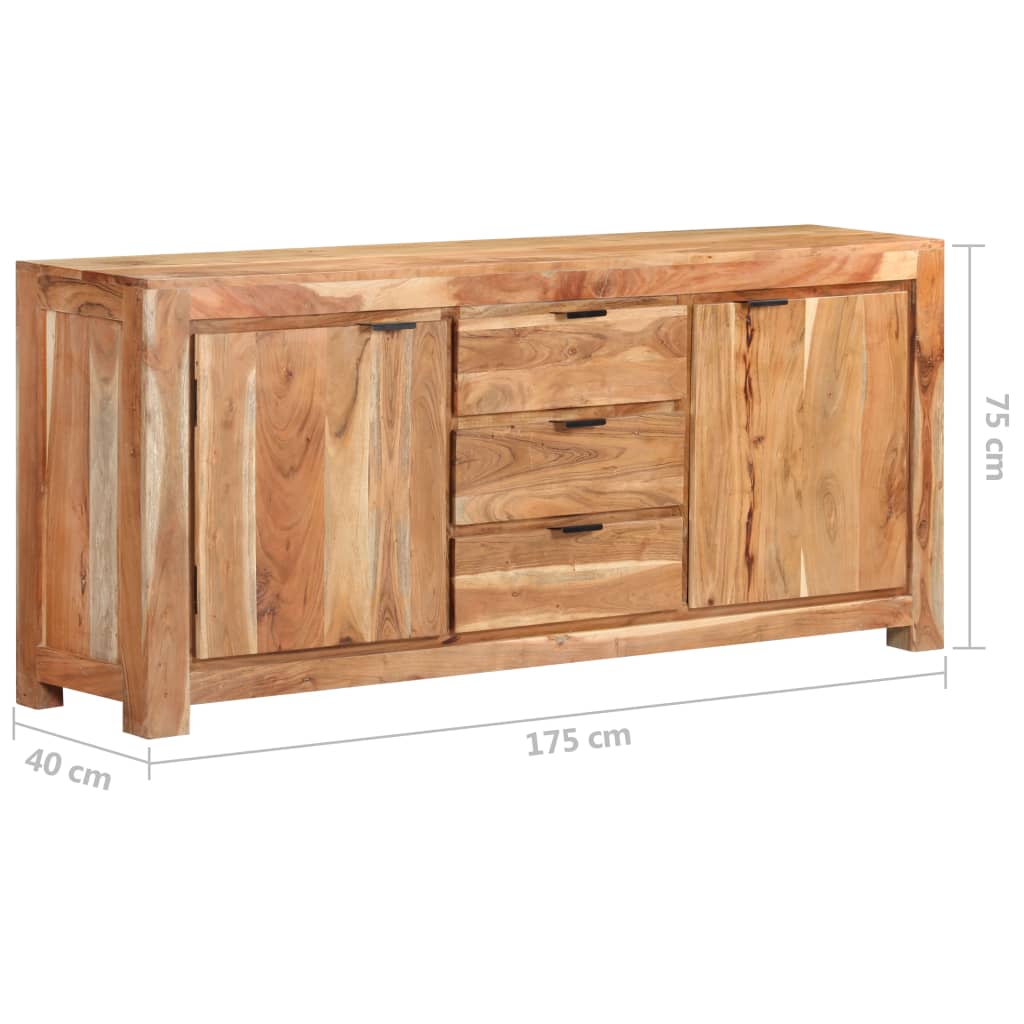 Sideboard 175x40x75 cm Akazie Massivholz