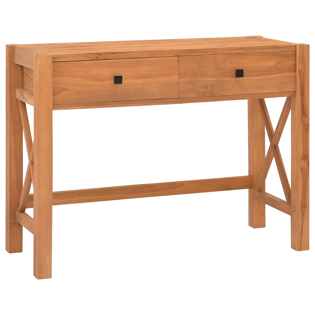 Schreibtisch mit 2 Schubladen 100x40x75 cm Recyceltes Teak