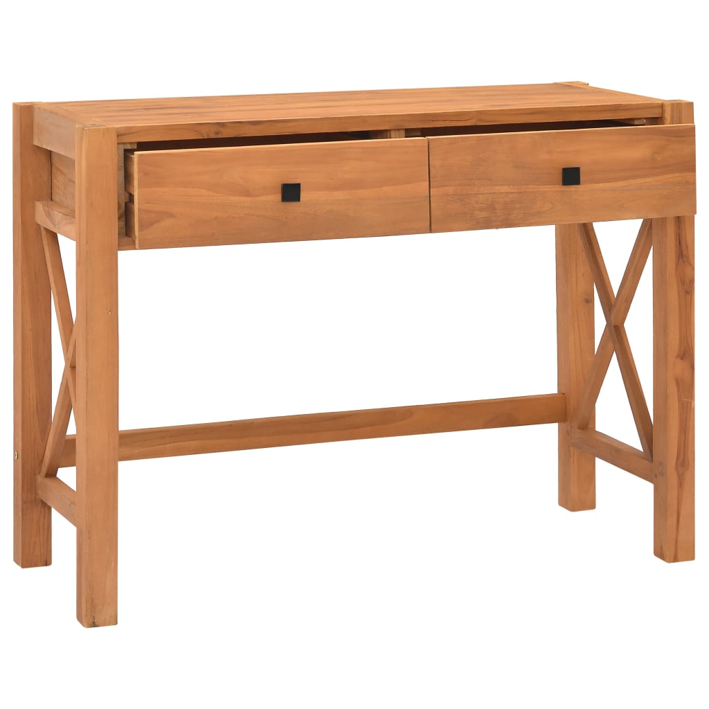 Schreibtisch mit 2 Schubladen 100x40x75 cm Recyceltes Teak