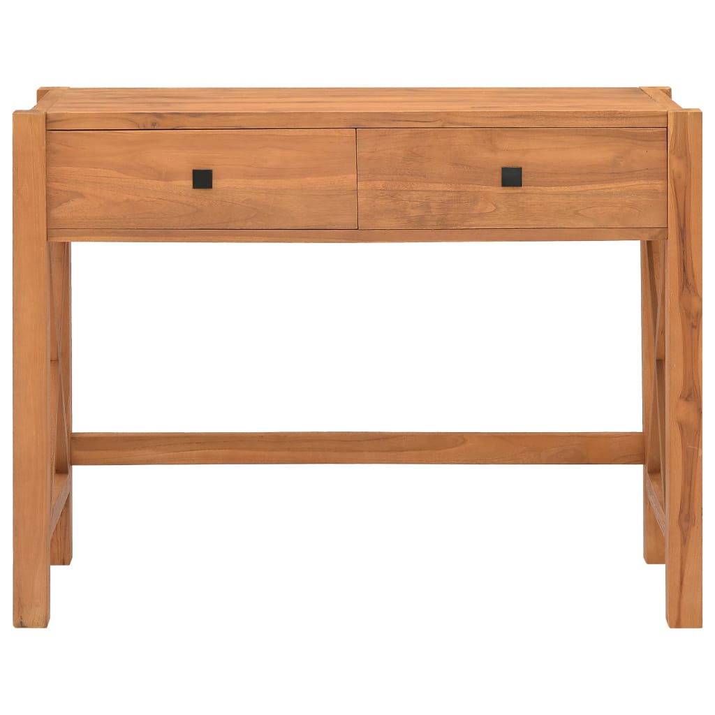 Schreibtisch mit 2 Schubladen 100x40x75 cm Recyceltes Teak