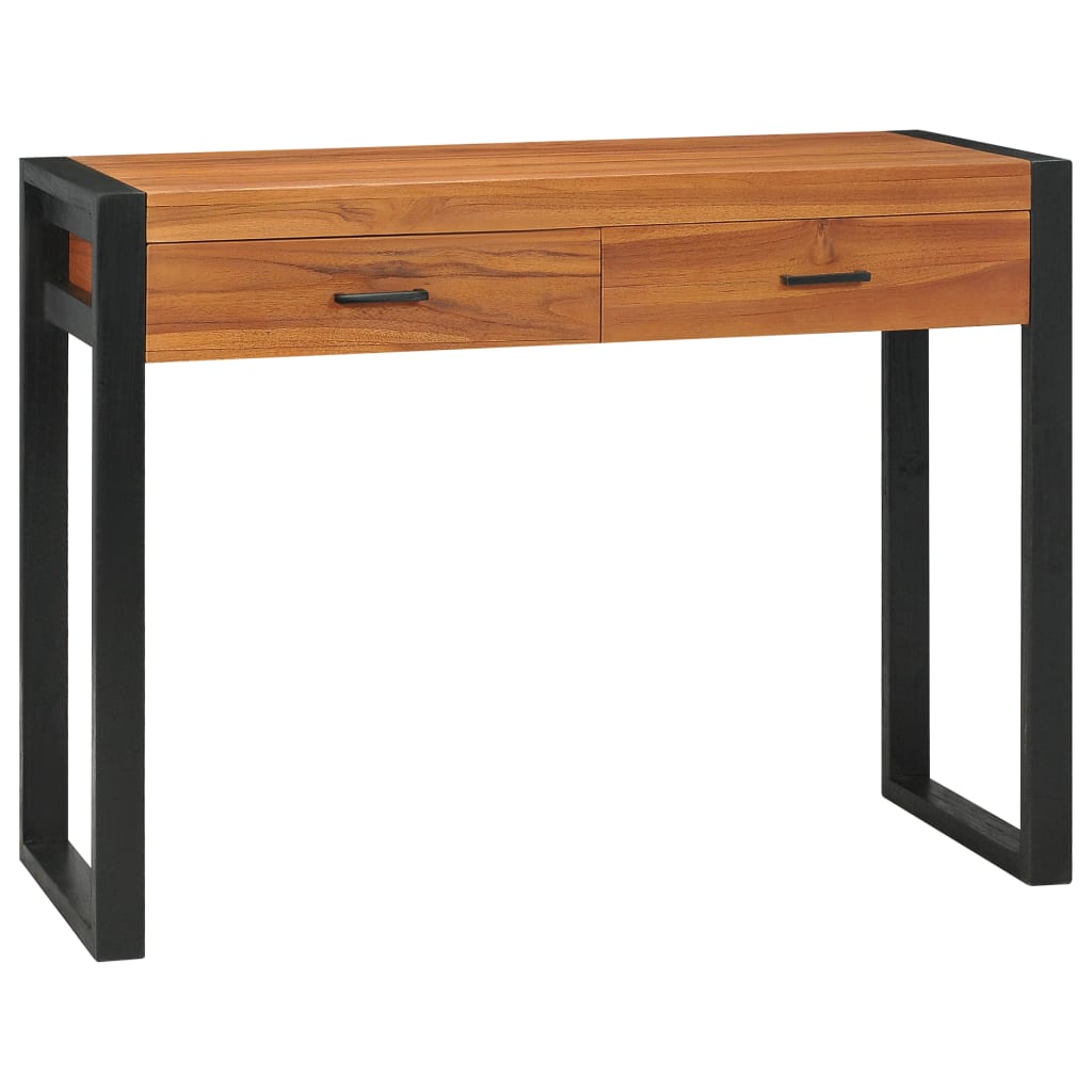 Schreibtisch mit 2 Schubladen 100x40x75 cm Recyceltes Teak