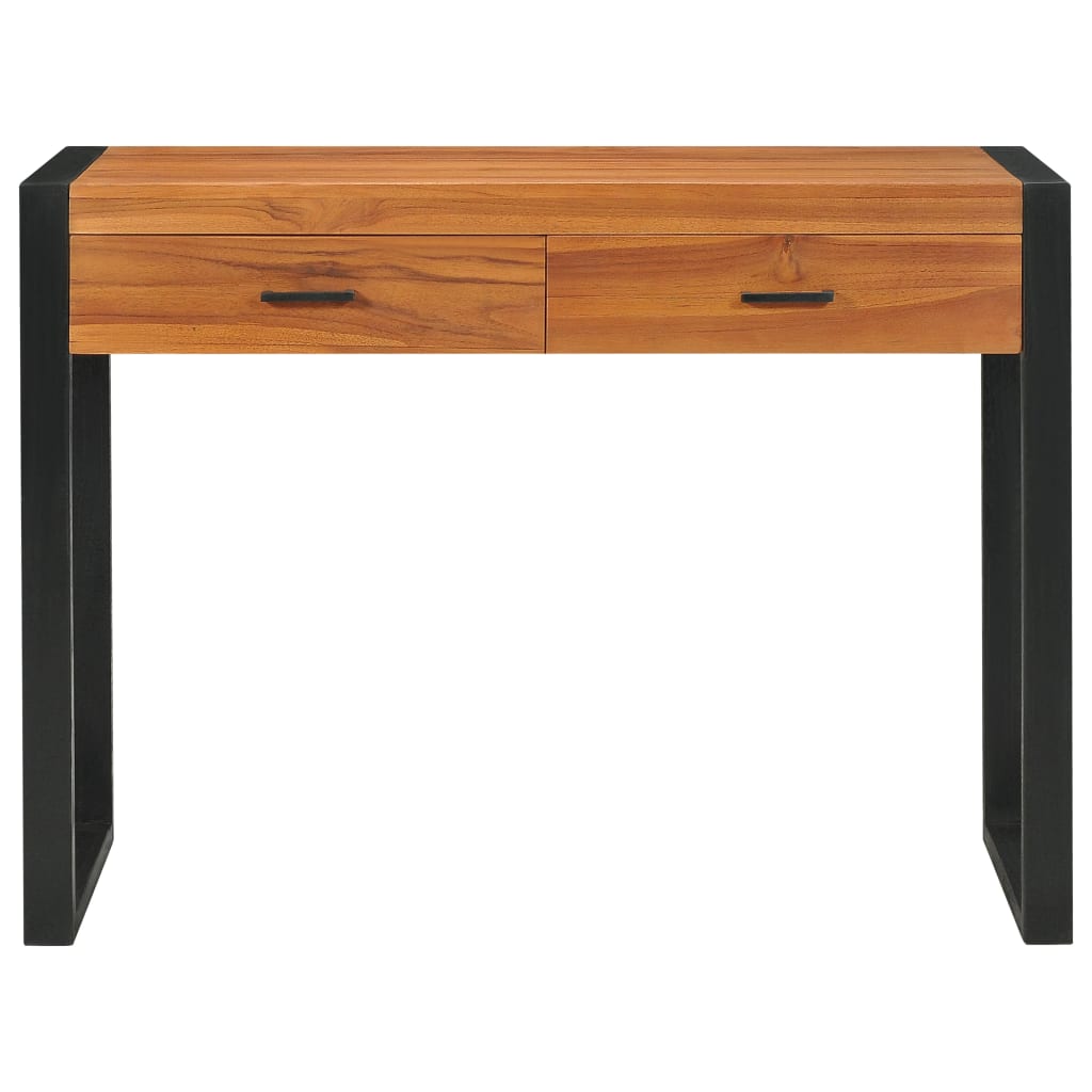 Schreibtisch mit 2 Schubladen 100x40x75 cm Recyceltes Teak