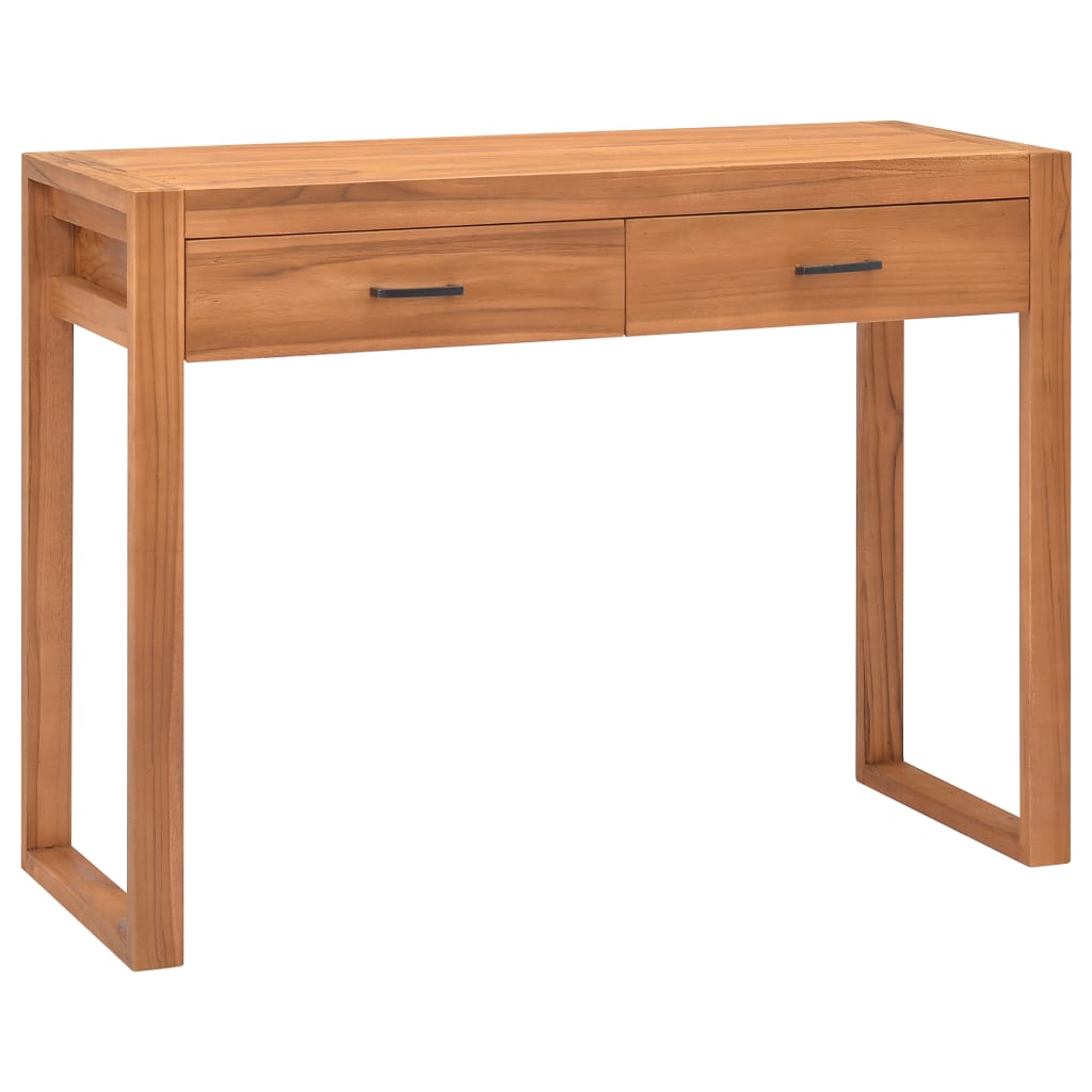 Schreibtisch mit 2 Schubladen 100x40x75 cm Recyceltes Teak