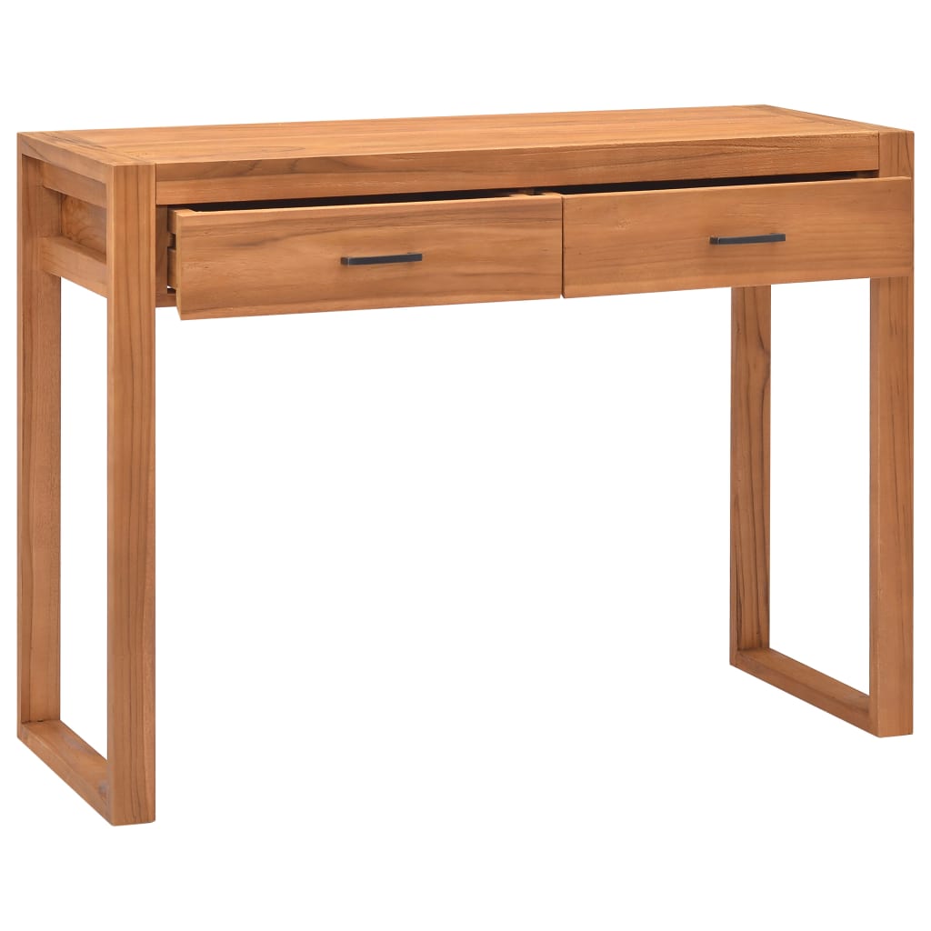 Schreibtisch mit 2 Schubladen 100x40x75 cm Recyceltes Teak