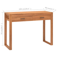 Thumbnail for Schreibtisch mit 2 Schubladen 100x40x75 cm Recyceltes Teak