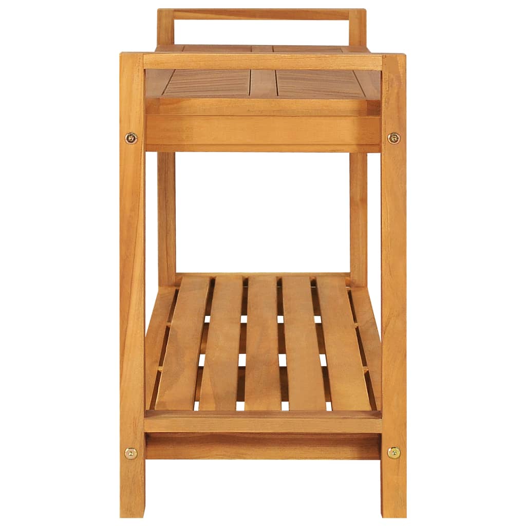 Sitzbank 120 cm Massivholz Teak