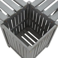 Thumbnail for Garten-Eckbank mit Pflanzkübel 117 cm Massivholz Akazie Grau