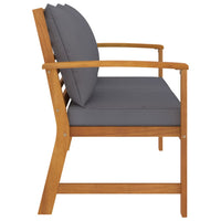 Thumbnail for Gartenbank 120 cm mit Dunkelgrauen Kissen Massivholz Akazie