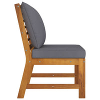 Thumbnail for Modular-Mittelsofa mit Dunkelgrauen Kissen Akazie Massivholz