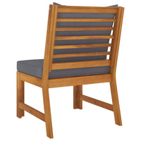 Thumbnail for Modular-Mittelsofa mit Dunkelgrauen Kissen Akazie Massivholz