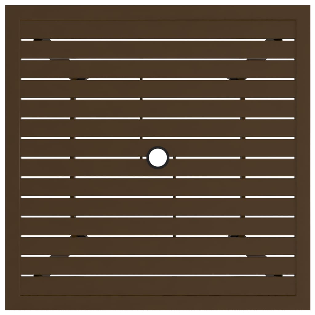 Gartentisch Braun 81,5x81,5x72 cm Stahl