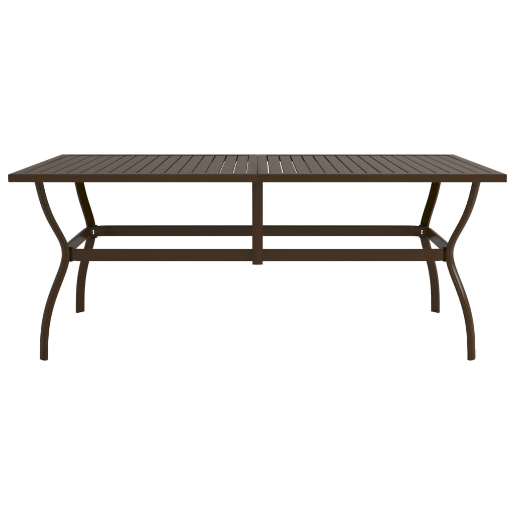 Gartentisch Braun 190x80x72 cm Stahl