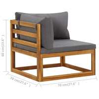 Thumbnail for Modular-Ecksofas 2 Stk. mit Auflagen Dunkelgrau