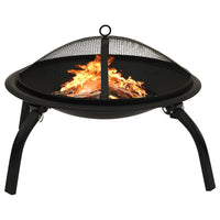 Thumbnail for 2-in-1 Feuerstelle und Grill mit Schürhaken 56x56x49 cm Stahl