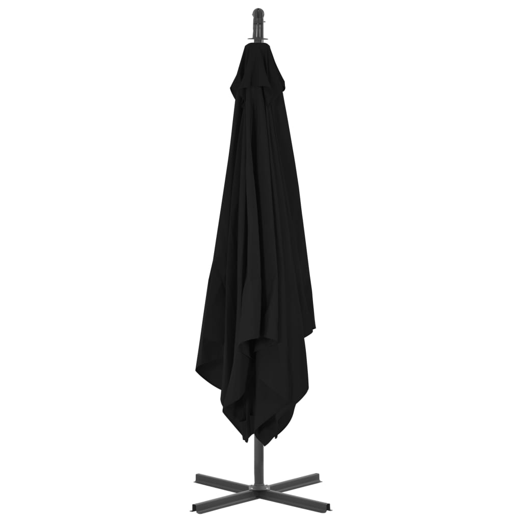 Ampelschirm mit Stahlmast 250x250 cm Schwarz
