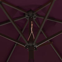 Thumbnail for Sonnenschirm mit LED-Leuchten Bordeauxrot 200x211 cm Aluminium