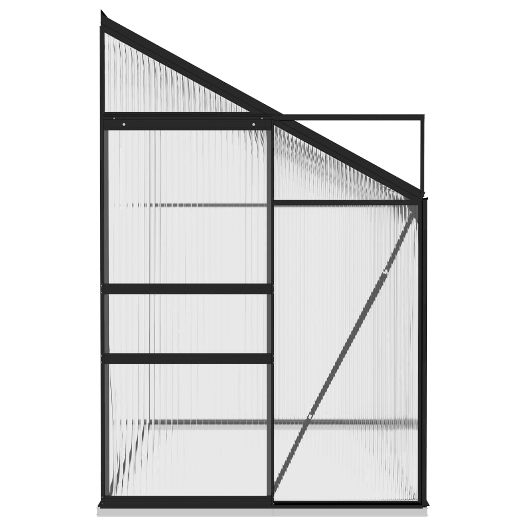 Gewächshaus Anthrazit Aluminium 5,24 m³