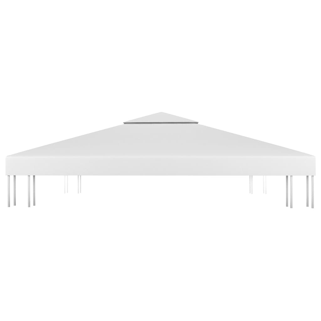 Pavillon-Dachplane mit Kaminabzug 310 g/m² 4x3 m Weiß
