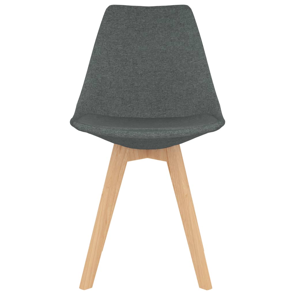 Esszimmerstühle 4 Stk. Hellgrau Stoff