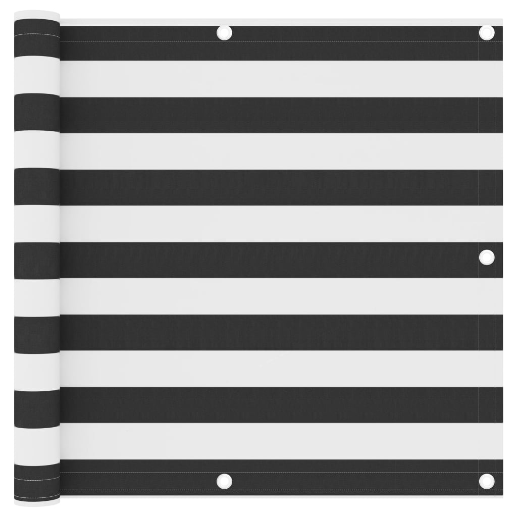 Balkon-Sichtschutz Anthrazit und Weiß 90x400 cm Oxford-Gewebe