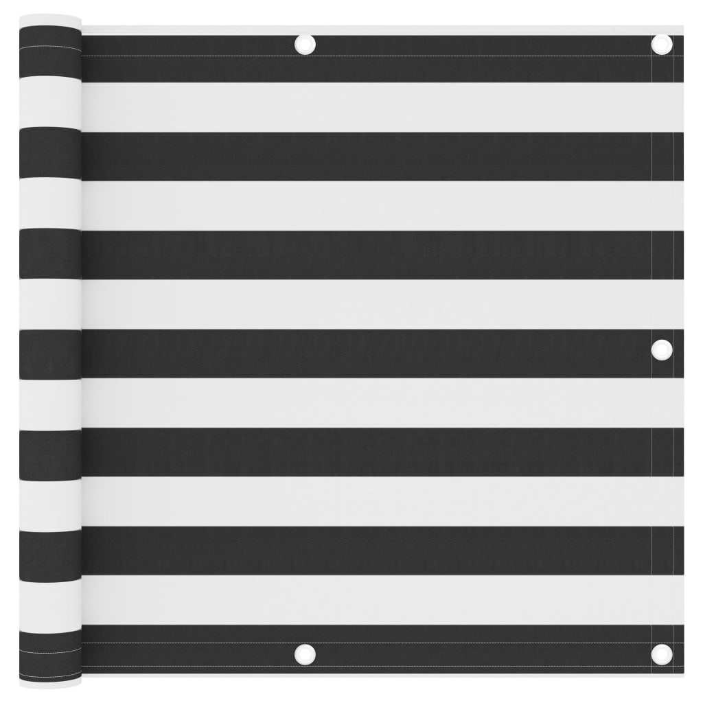 Balkon-Sichtschutz Anthrazit und Weiß 90x600 cm Oxford-Gewebe