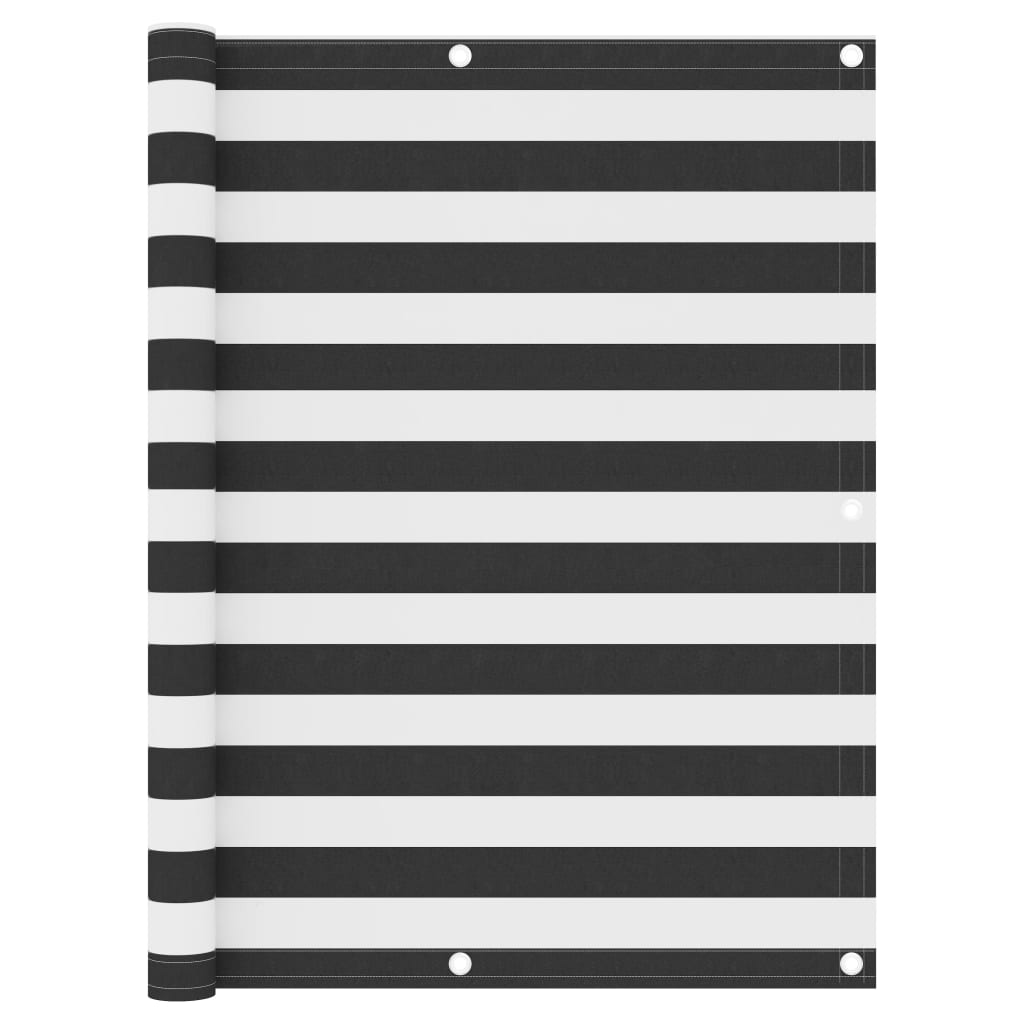 Balkon-Sichtschutz Anthrazit und Weiß 120x500 cm Oxford-Gewebe