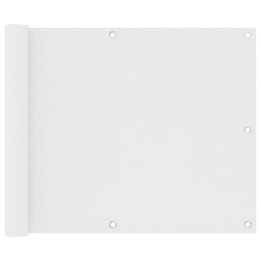 Balkon-Sichtschutz Weiß 75x300 cm Oxford-Gewebe