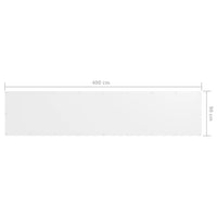 Thumbnail for Balkon-Sichtschutz Weiß 90x400 cm Oxford-Gewebe
