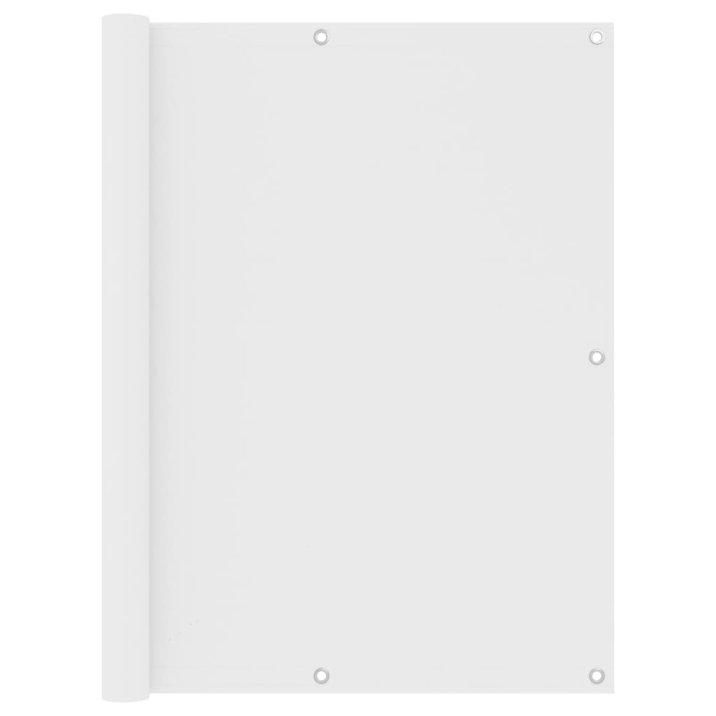 Balkon-Sichtschutz Weiß 120x600 cm Oxford-Gewebe