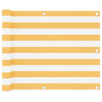 Thumbnail for Balkon-Sichtschutz Weiß und Gelb 75x400 cm Oxford-Gewebe