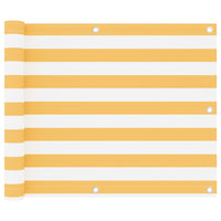 Thumbnail for Balkon-Sichtschutz Weiß und Gelb 75x500 cm Oxford-Gewebe