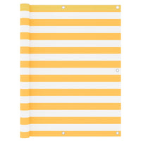 Thumbnail for Balkon-Sichtschutz Weiß und Gelb 120x400 cm Oxford-Gewebe