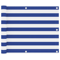 Thumbnail for Balkon-Sichtschutz Weiß und Blau 75x400 cm Oxford-Gewebe