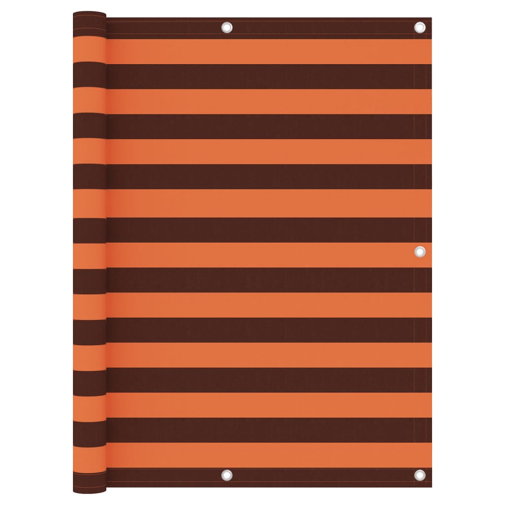 Balkon-Sichtschutz Orange und Braun 120x400 cm Oxford-Gewebe
