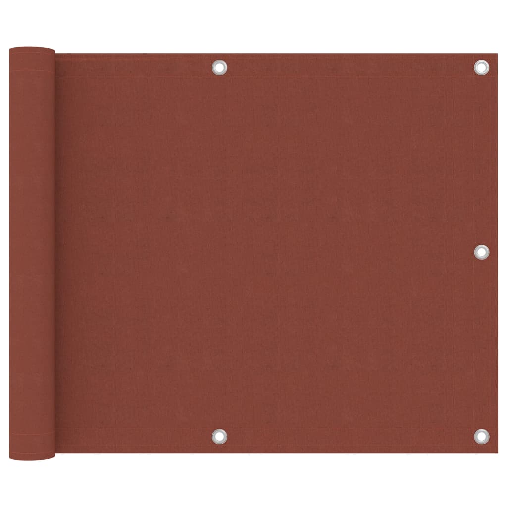 Balkon-Sichtschutz Terracotta-Rot 75x500 cm Oxford-Gewebe