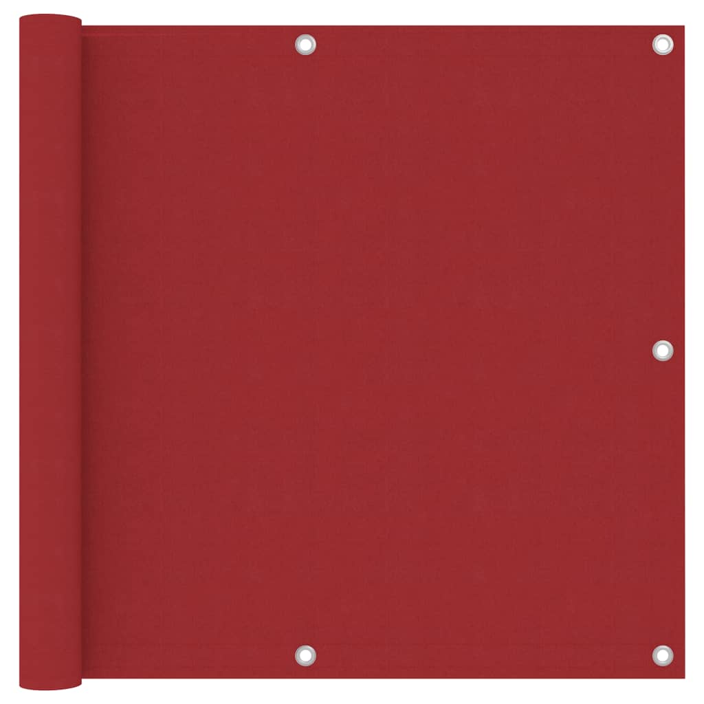 Balkon-Sichtschutz Rot 90x500 cm Oxford-Gewebe