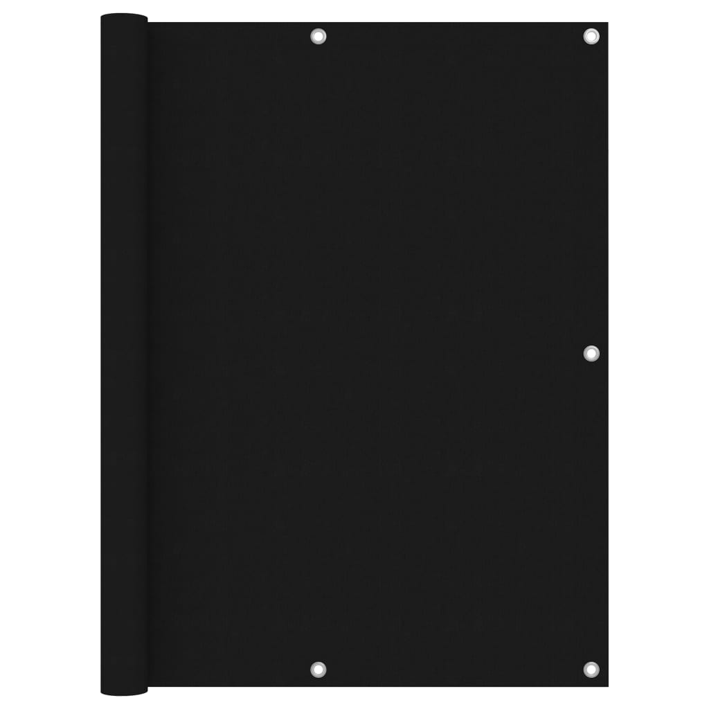 Balkon-Sichtschutz Schwarz 120x300 cm Oxford-Gewebe