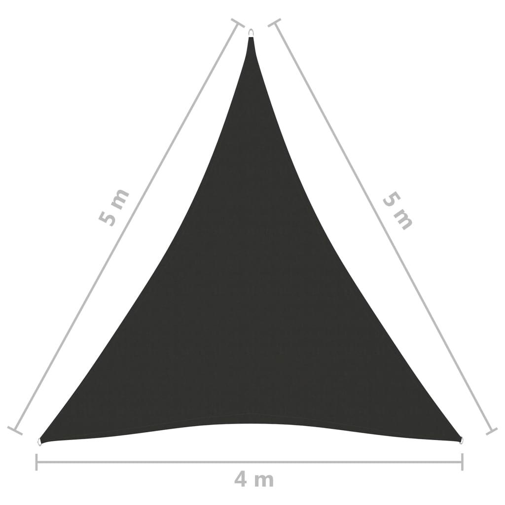 Sonnensegel Oxford-Gewebe Dreieckig 4x5x5 m Anthrazit