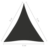 Thumbnail for Sonnensegel Oxford-Gewebe Dreieckig 4x5x5 m Anthrazit